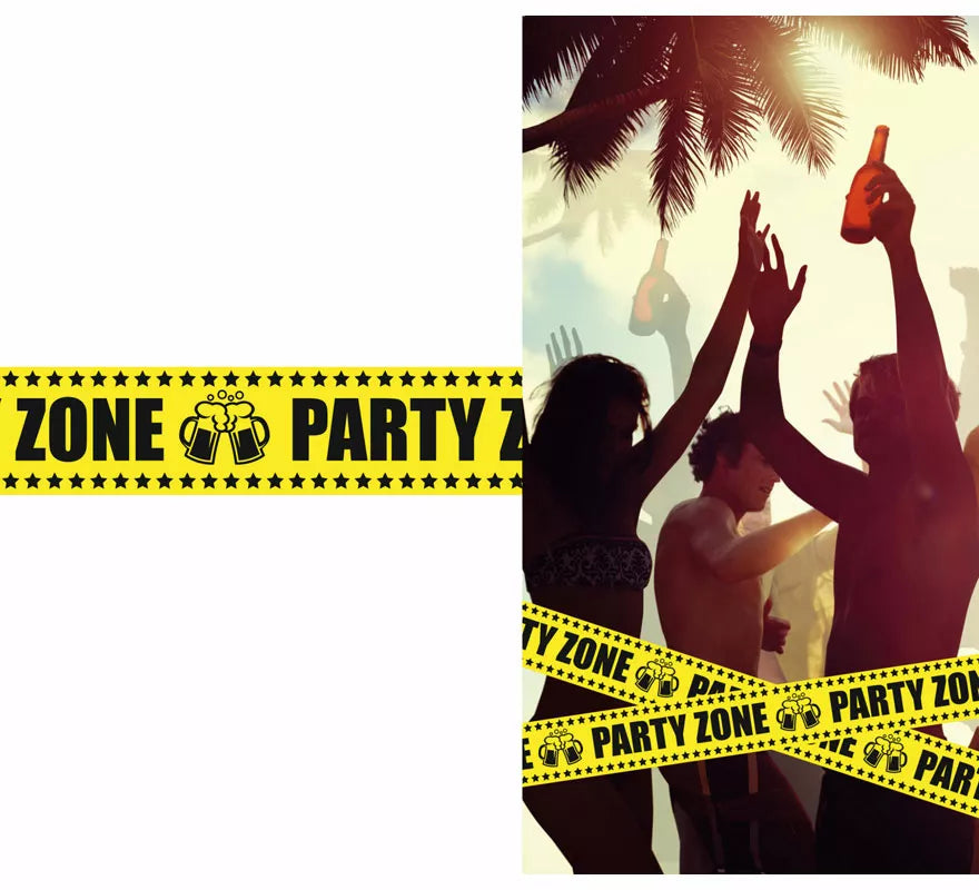 Translation missing: fr.Cinta 'Party Zone' de 6 mx12 cm