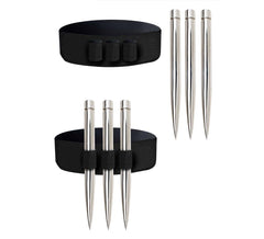 Ruban adhésif pour jambes avec 3 balles argentées de 20 cm