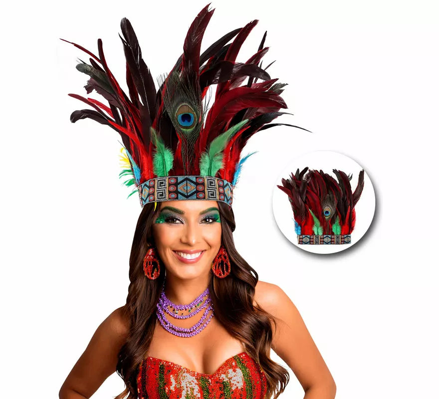 Translation missing: fr.Cinta Tribal de Plumas Pavo Real
