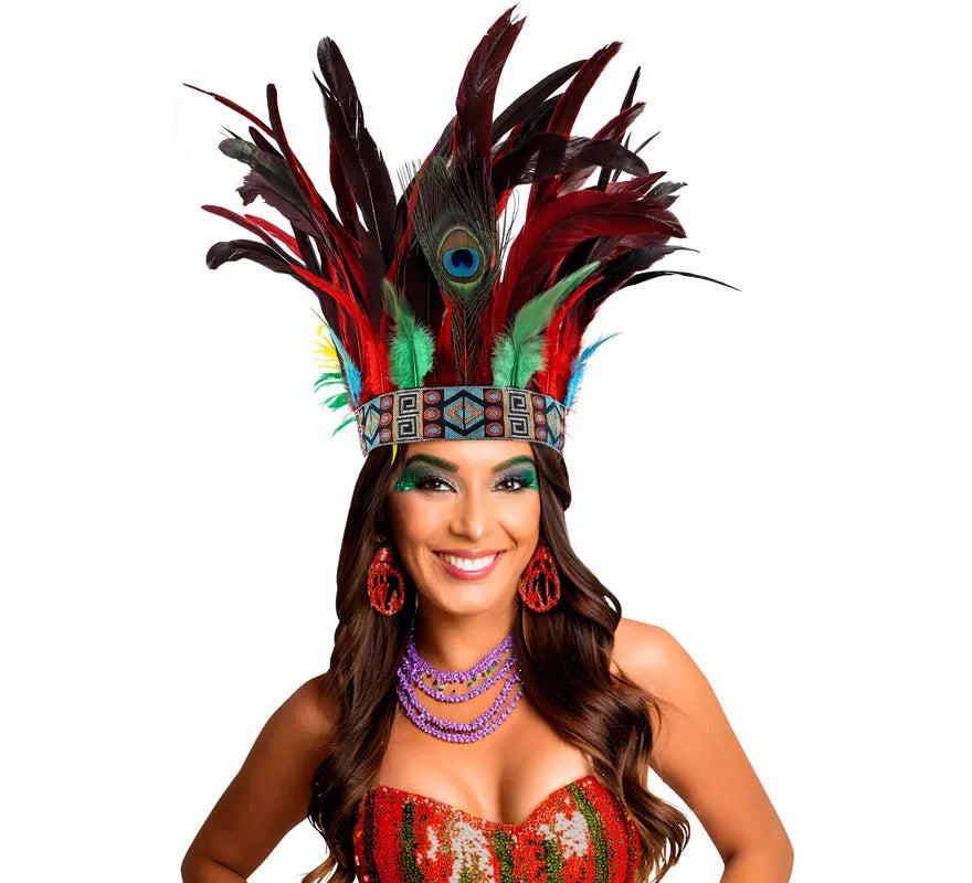Translation missing: fr.Cinta Tribal de Plumas Pavo Real