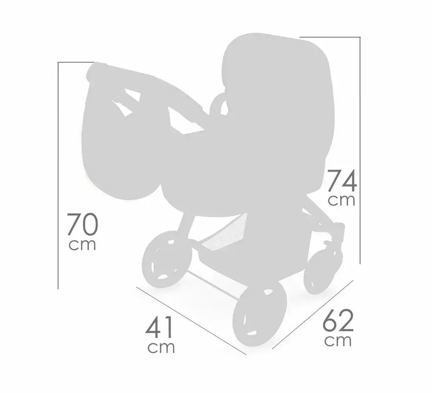 Translation missing: fr.Coche de Muñecas de hasta 48 cm 3 en 1 Plegable con Bolso