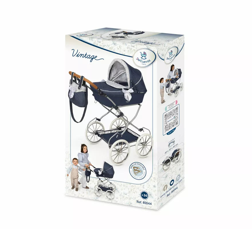 Coche de Muñecas de hasta 48 cm Plegable con Bolso