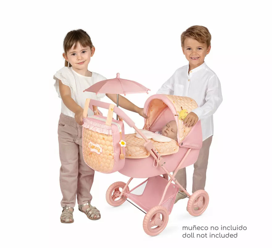 Translation missing: fr.Coche de Muñecas de hasta 48 cm Plegable con Sombrilla y Bolso