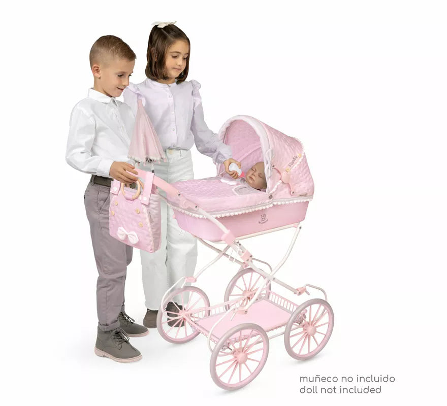 Translation missing: fr.Coche de Muñecas de hasta 48 cm Plegable con Sombrilla y Bolso