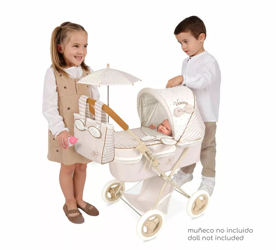 Translation missing: fr.Coche de Muñecas de hasta 48 cm Plegable con Sombrilla y Bolso