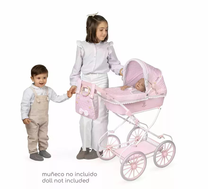 Translation missing: fr.Coche de Muñecas de hasta 48 cm Plegable con Sombrilla y Bolso