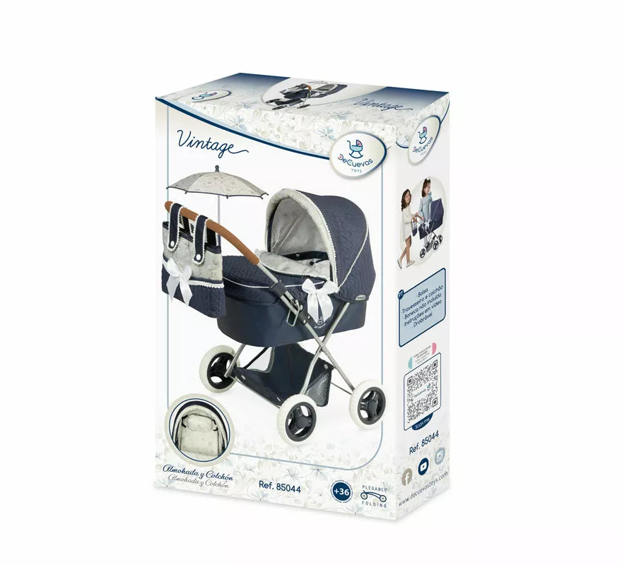 Translation missing: fr.Coche de Muñecas de hasta 48 cm Plegable con Sombrilla y Bolso