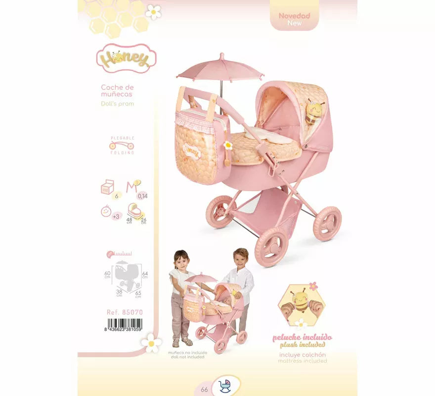 Translation missing: fr.Coche de Muñecas de hasta 48 cm Plegable con Sombrilla y Bolso