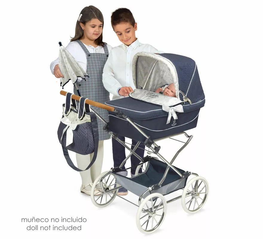 Translation missing: fr.Coche de Reborn de hasta 55 cm Plegable con Sombrilla y Bolso