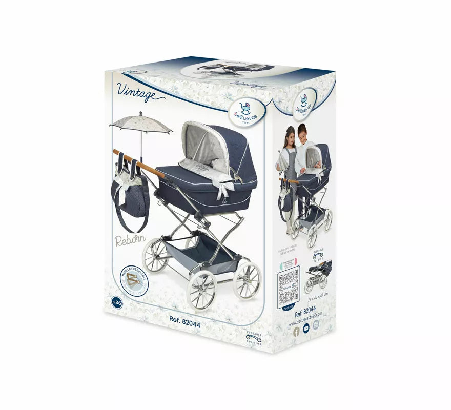 Translation missing: fr.Coche de Reborn de hasta 55 cm Plegable con Sombrilla y Bolso