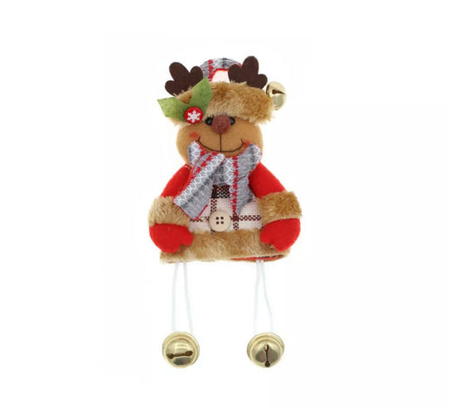 Colgante Árbol de Navidad de Muñeco Reno vestido de 19x16 cm