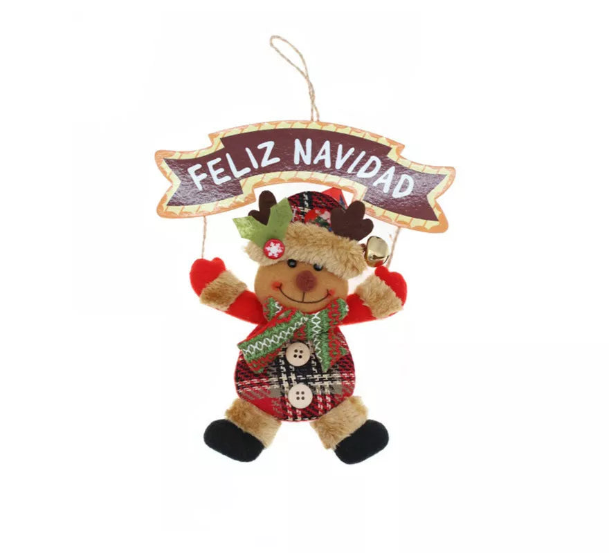 Colgante Árbol de Navidad de Reno de 19x16 cm