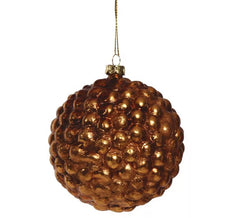 Pendentif boule en or 90 mm avec bulles