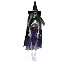 Pendentif sorcière squelette avec robe 47 cm
