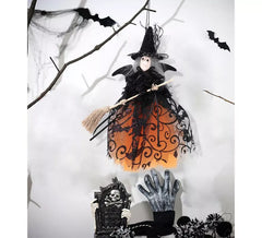 Pendentif Sorcière Luxe Orange 29 cm