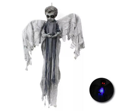 Pendentif ange noir avec lumière, son et mouvement 100 cm