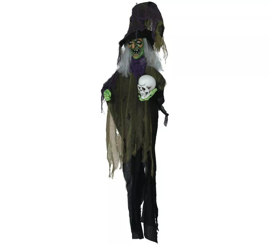Translation missing: fr.Colgante de Bruja con Calavera con Luz, Sonido y Movimiento 180 cm