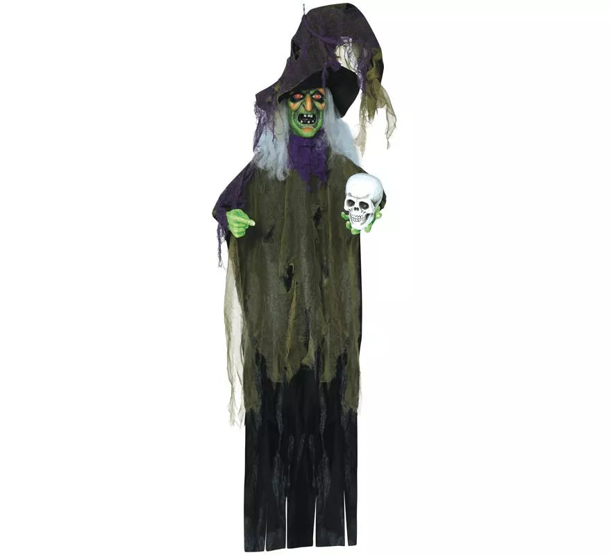 Translation missing: fr.Colgante de Bruja con Calavera con Luz, Sonido y Movimiento 180 cm