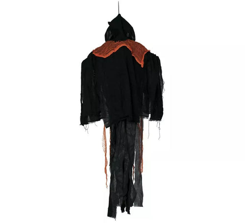 Colgante de Calavera naranja con Luz, Sonido y Movimiento 130 cm