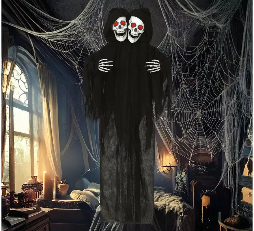 Translation missing: fr.Colgante de Doble Calavera de con Luz y Sonido de 170 cm