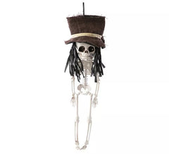 Pendentif squelette avec chapeau 15x12x49 cm