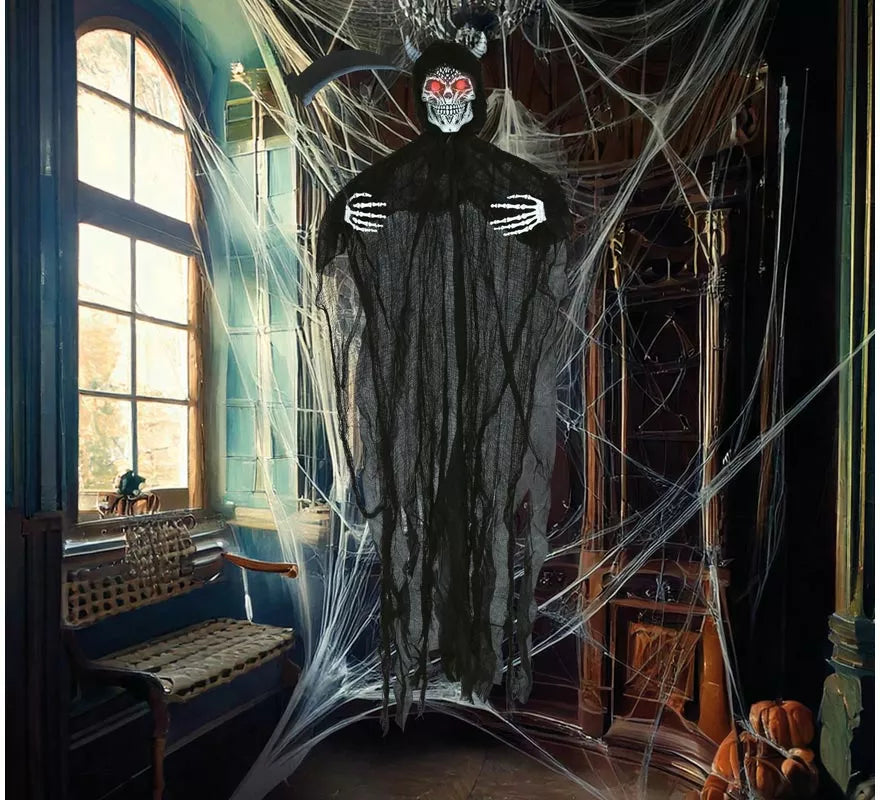 Translation missing: fr.Colgante de Esqueleto Demonio con Luz Sonido de 130 cm