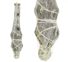 Squelette dans toile d'Araignée Lumineux Suspendu de 120 cm