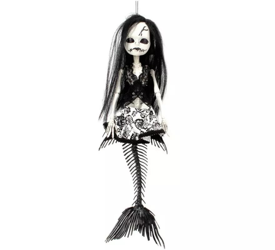 Translation missing: fr.Colgante de Esqueleto Sirena negra de 40 cm