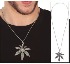 Pendentif marijuana métallique