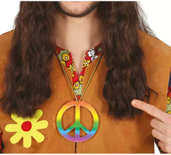 Pendentif Paix Hippie Multicolore