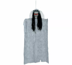 Pendentif squelette avec cheveux 95 cm