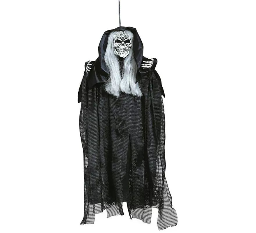 Translation missing: fr.Colgante Esqueleto con Túnica y Melena 55 cm