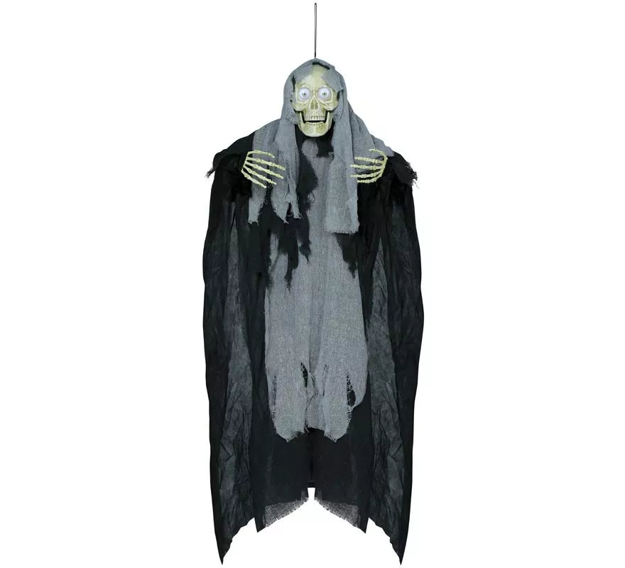Colgante Esqueleto Ojos con Luz y Sonido 120 cm