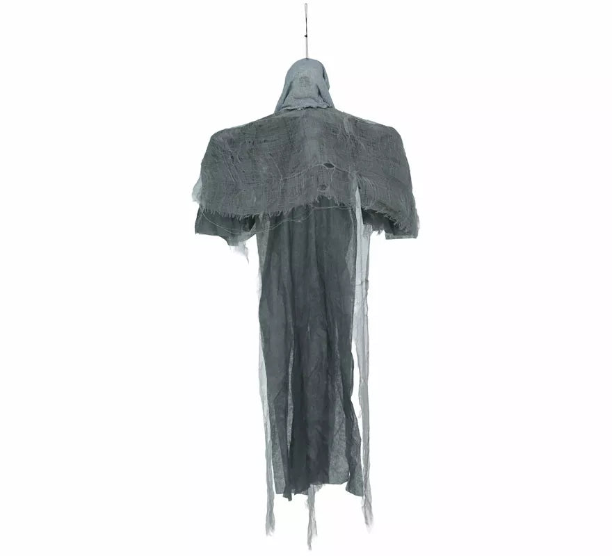 Colgante Fantasma Gris con Luz, Sonido y Movimiento de 110 cm