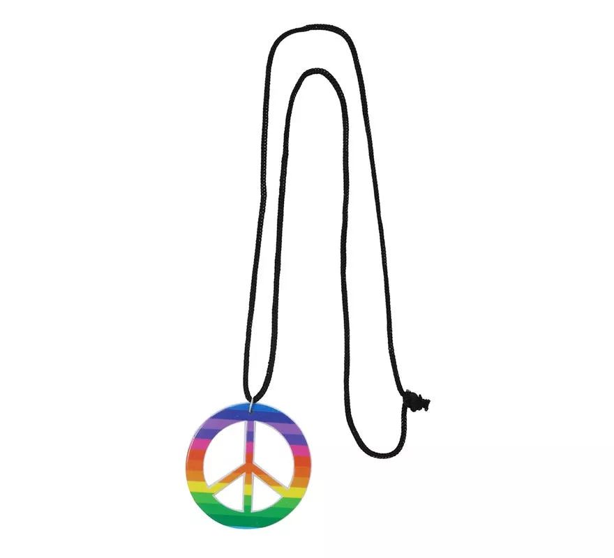 Translation missing: fr.Colgante Hippie con Símbolo de la Paz Multicolor