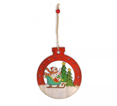 Pendentif Bonhomme de Neige en Bois 12 cm