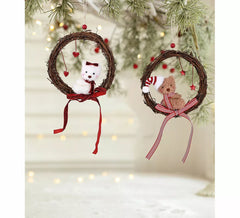 Pendentif couronne ours en peluche assorti de 15 cm