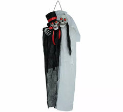 Pendentif couple de mariage squelette 90 cm