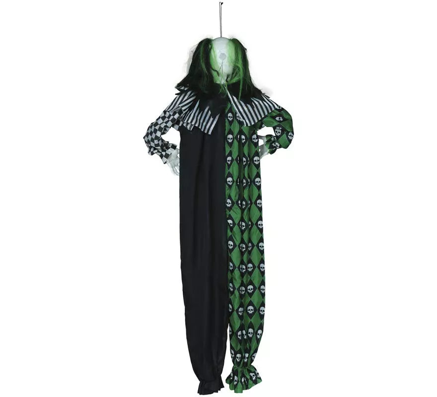 Translation missing: fr.Colgante Payaso Verde con Luz, Sonido y Movimiento 165 cm