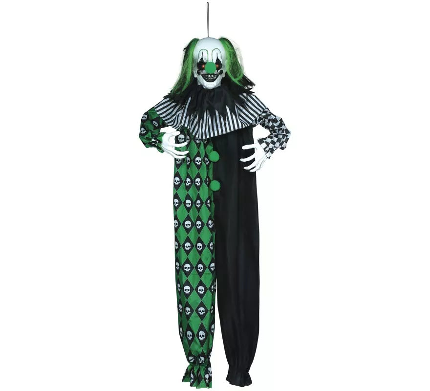 Translation missing: fr.Colgante Payaso Verde con Luz, Sonido y Movimiento 165 cm