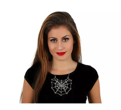 Collier avec Toile d'Araignée Fashion pour Halloween