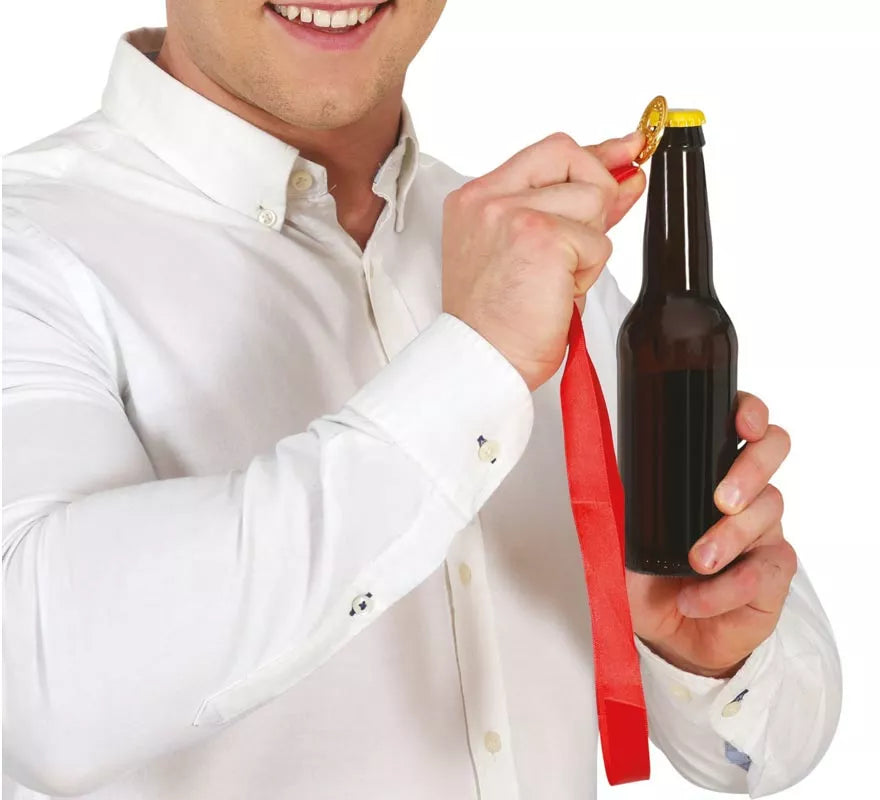 Translation missing: fr.Collar Abre Botellas con cinta roja