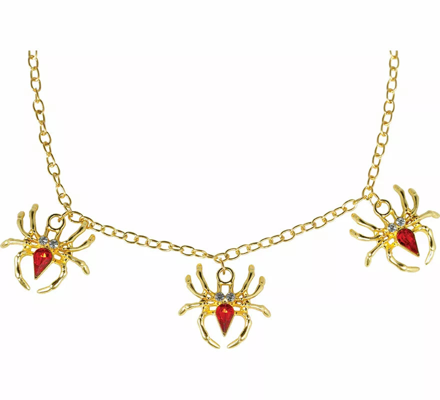 Translation missing: fr.Collar Araña dorada y roja