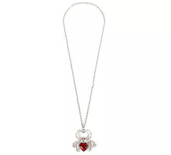 Collier araignée rouge vif