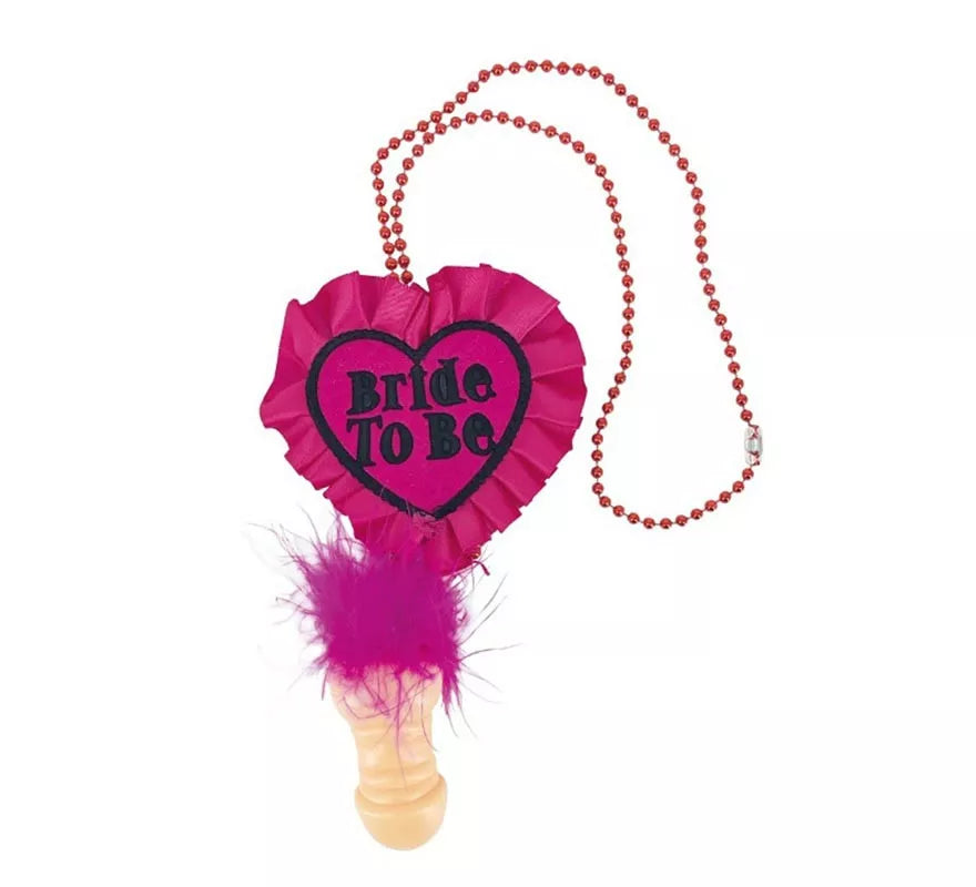 Translation missing: fr.Collar Bride to be con pito fucsia