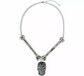 Collar Calavera y Huesos Metal