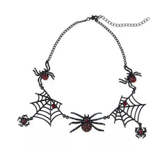 Collier avec Araignées et Toiles d'Araignée