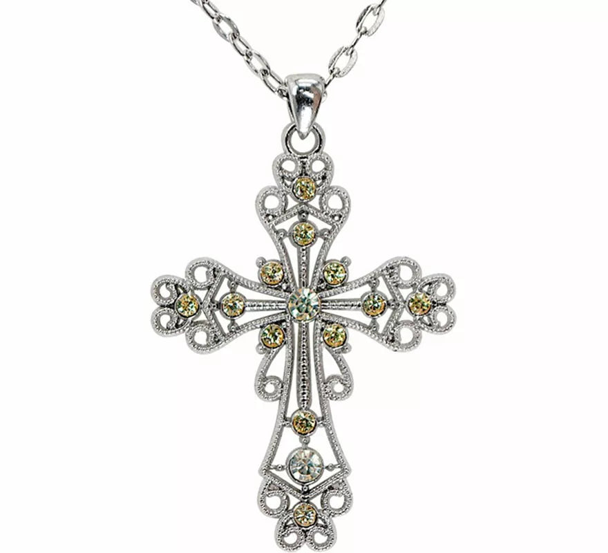 Translation missing: fr.Collar con Colgante de Cruz con Strass