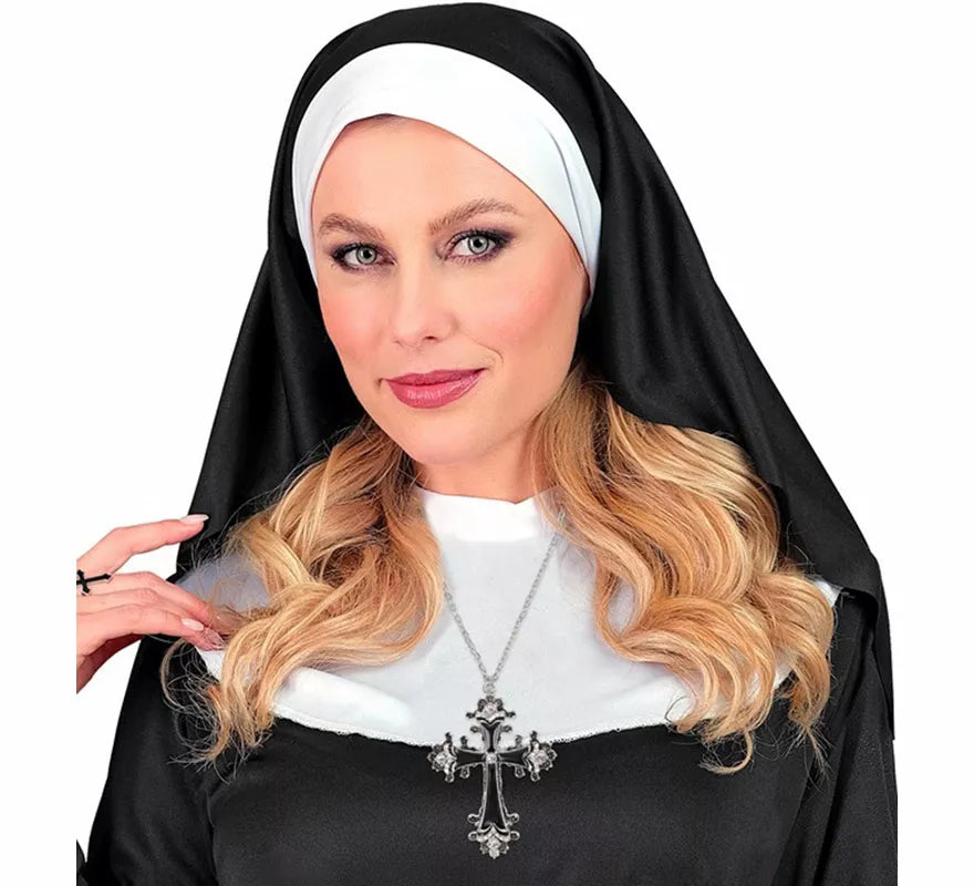 Translation missing: fr.Collar con Colgante de Cruz negra con Strass
