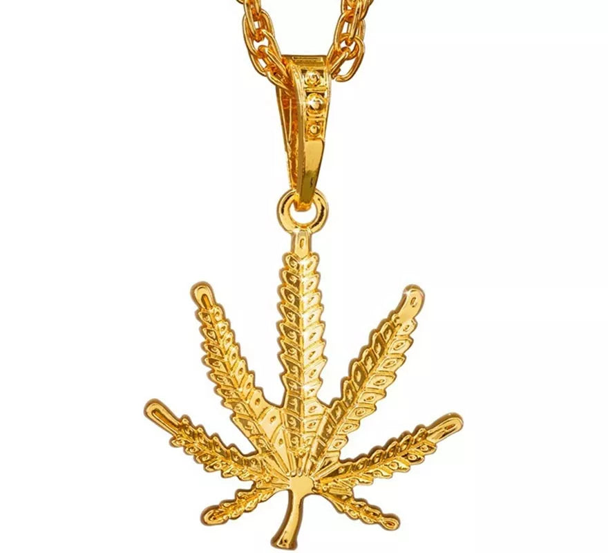 Translation missing: fr.Collar con Colgante de Marihuana de 65 cm
